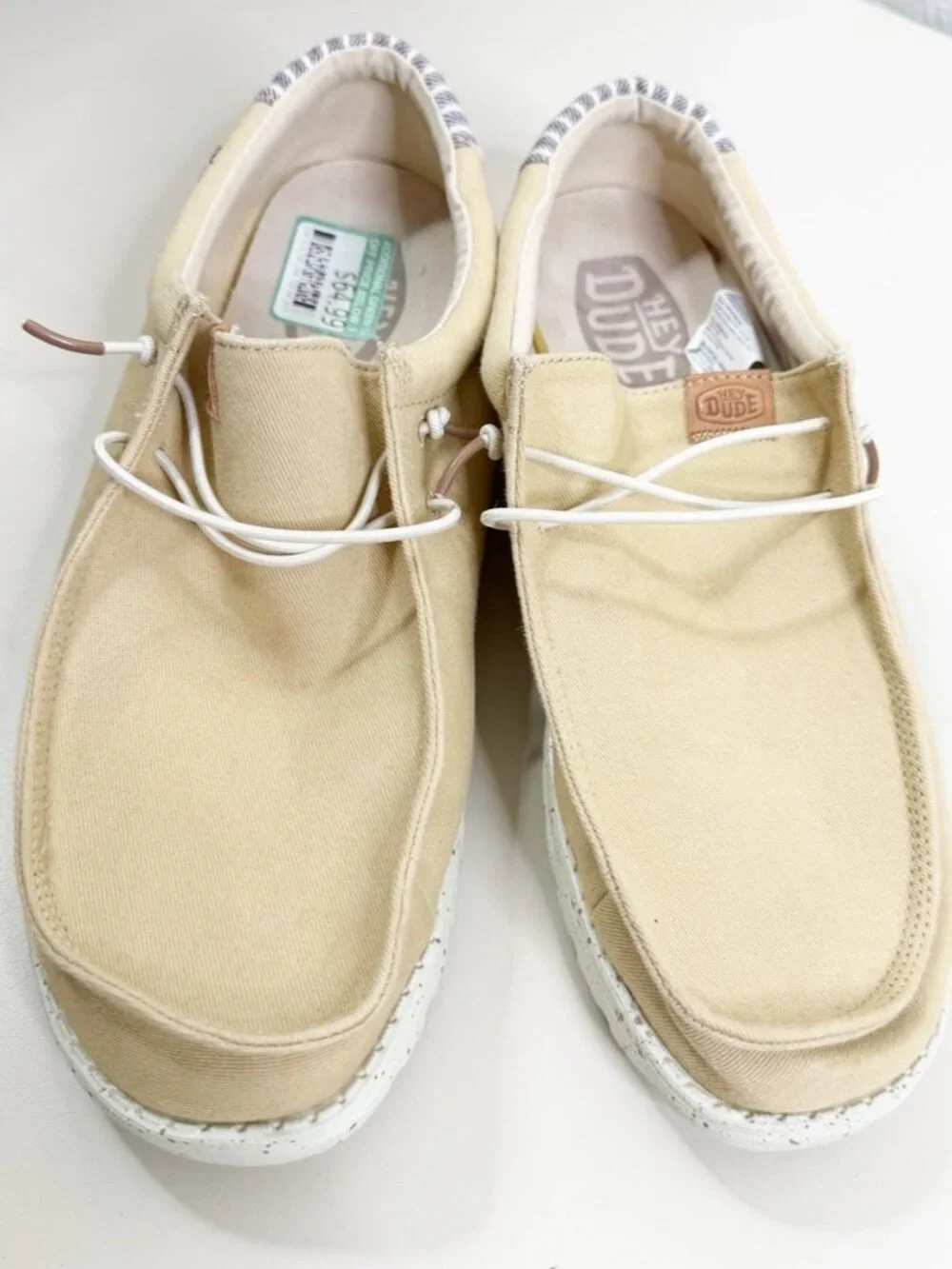 Hey Dude Men's 13 Wally Workwear Tan Slip-on Shoes Loafers EUC